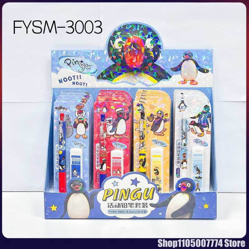 Mechanical Pencil Lead - 4/24 Stück Kawaii Pingu Druckbleistift-Set Schreibwaren