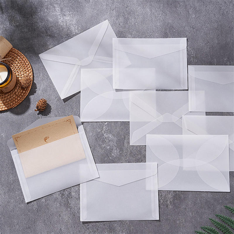 Letter Envelope Kraft - 50 Stück/Los Transparente Blanko-Umschläge für Einladungen,