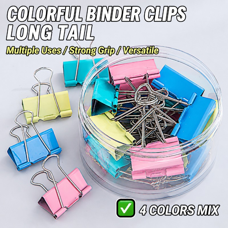 40 Stück/Set Lange Bunte Metal – Binder Clip Assorted Bewertung und Preis