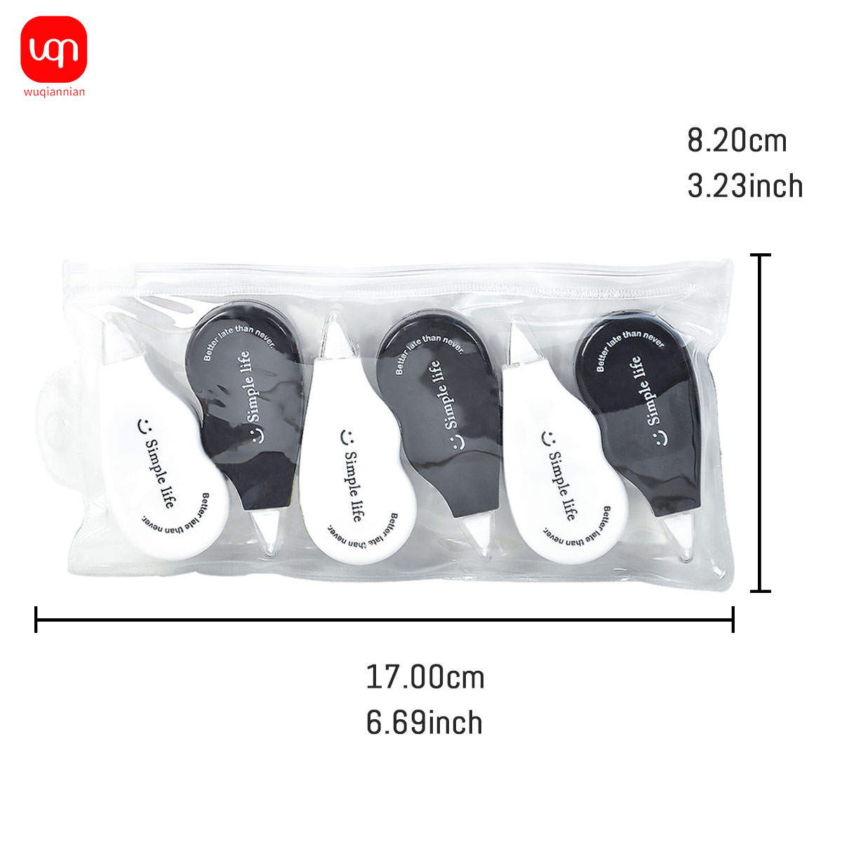 WQN - Schwarz-Weißes Mini-Korr – Office Supply Office Stationery Items Bewertung und Preis