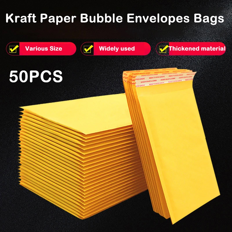 50PCS Kraft Papier Blase Maile – Letter Envelope Kraft Bewertung und Preis